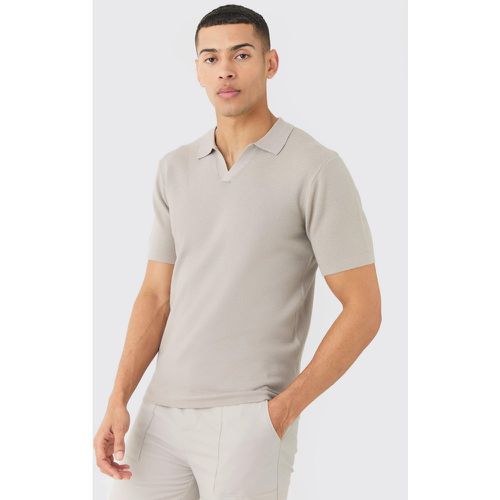 Polo droit en maille - S - Boohooman - Modalova