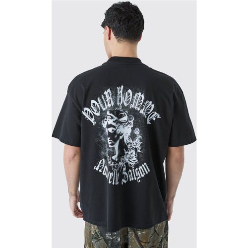 T-shirt oversize épais à imprimé gothique - Boohooman - Modalova