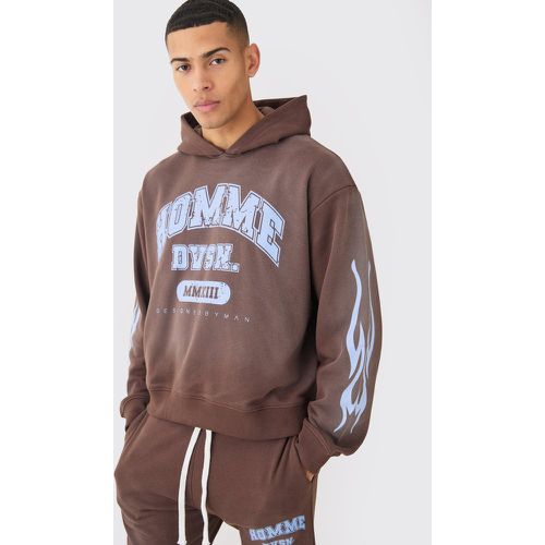 Sweat à capuche oversize délavé - L - Boohooman - Modalova