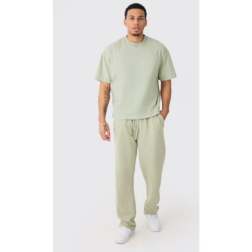 Ensemble oversize à col montant avec t-shirt et jogging - S - Boohooman - Modalova