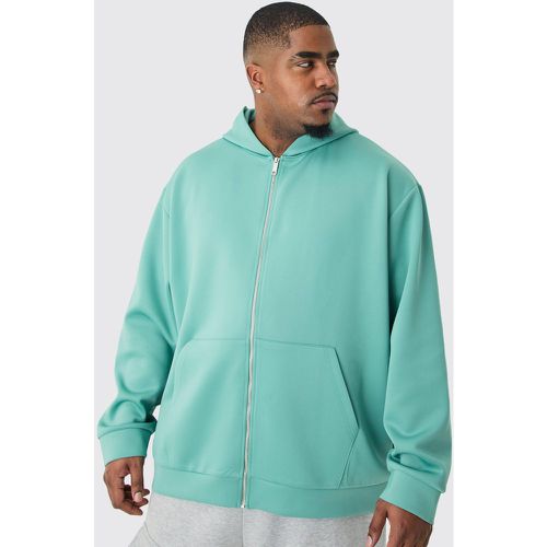 Grande taille - Sweat à capuche oversize zippé homme - XXXXXL - Boohooman - Modalova