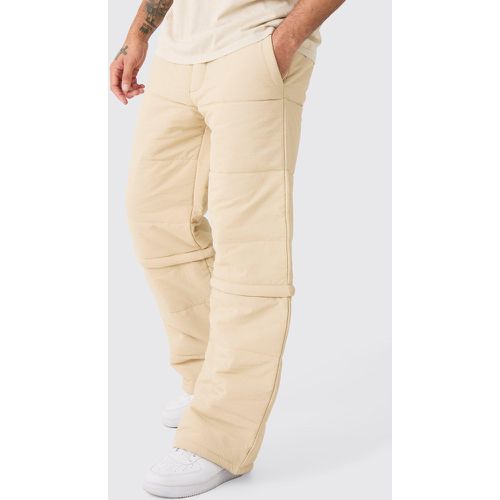 Pantalon large matelassé à taille élastiquée - XS - Boohooman - Modalova