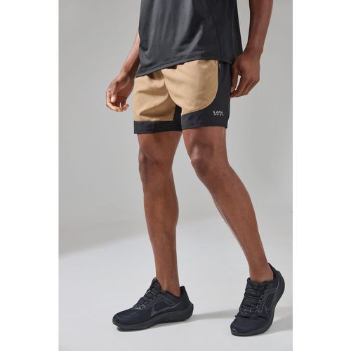 Short de sport color block - MAN Active - S - Boohooman - Modalova