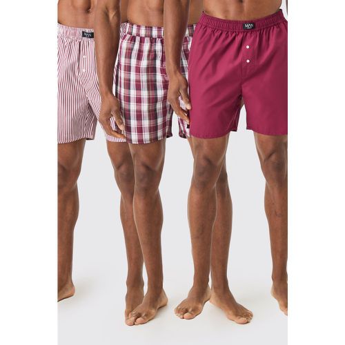 Pack Woven Boxers In Multi - Boohooman - Modalova