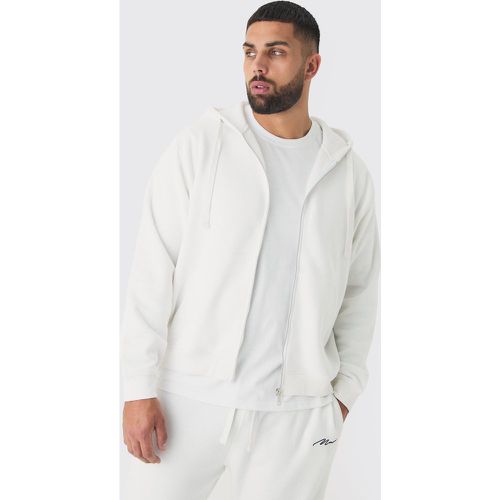 Grande taille - Sweat à capuche basique zippé homme - XXXL - Boohooman - Modalova