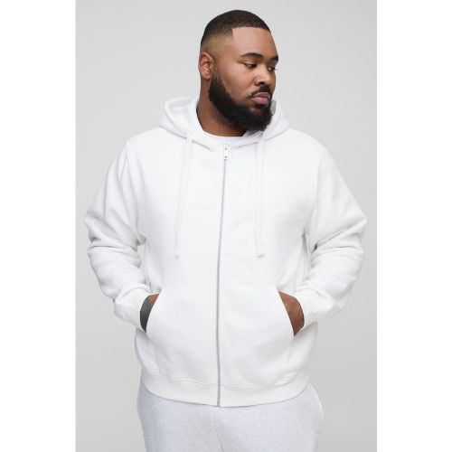 Grande taille - Sweat à capuche basique zippé homme - XXXXL - Boohooman - Modalova