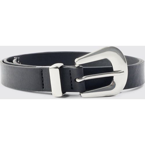 Ceinture à boucle argentée - S - Boohooman - Modalova