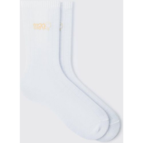 Chaussettes à broderie - MAN - ONE SIZE - Boohooman - Modalova