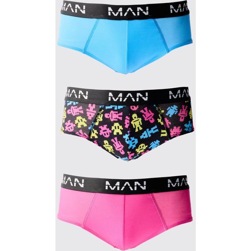 Lot de 3 boxers à imprimé jeu vidéo rétro - MAN - M - Boohooman - Modalova