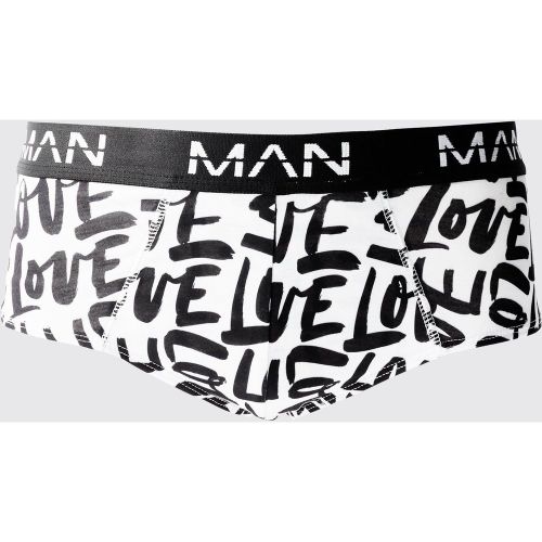 Caleçon à imprimé Love - MAN - M - Boohooman - Modalova