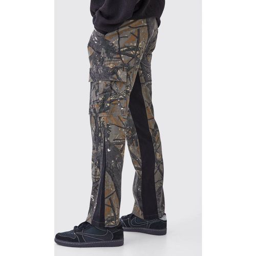 Pantalon cargo slim à imprimé camouflage - 28 - Boohooman - Modalova