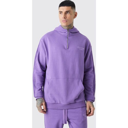 Tall - Sweat à capuche oversize épais à col zippé homme - S - Boohooman - Modalova