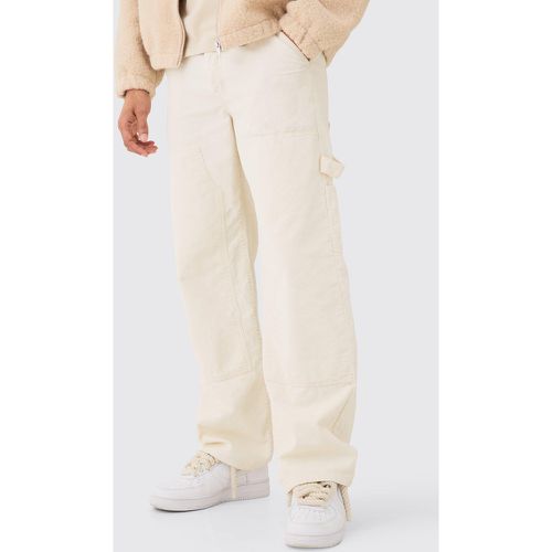 Pantalon baggy charpentier en velours côtelé - 34R - Boohooman - Modalova