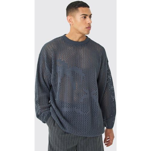 Pull oversize à coutures apparentes - L - Boohooman - Modalova