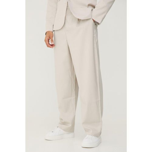 Textured Relaxed Fit Trousers - Boohooman - Modalova