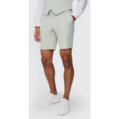 Short de costume slim texturé - 28 - Boohooman - Modalova