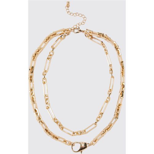 Collier clipsé en chaîne - ONE SIZE - Boohooman - Modalova