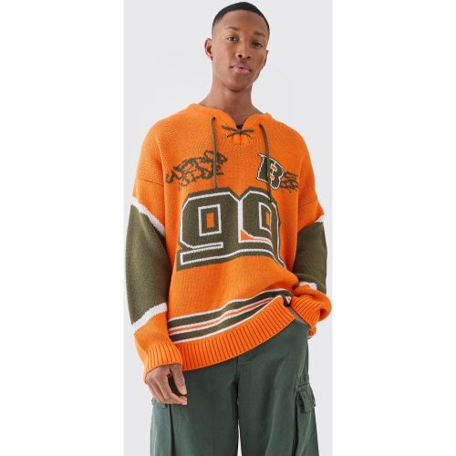 Pull oversize à lacets - L - Boohooman - Modalova