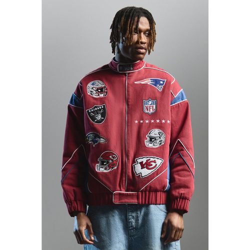 Veste oversize à écussons NFL homme - M - Boohooman - Modalova