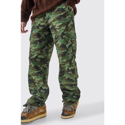 Tall - Pantalon cargo large à imprimé camouflage - Boohooman - Modalova
