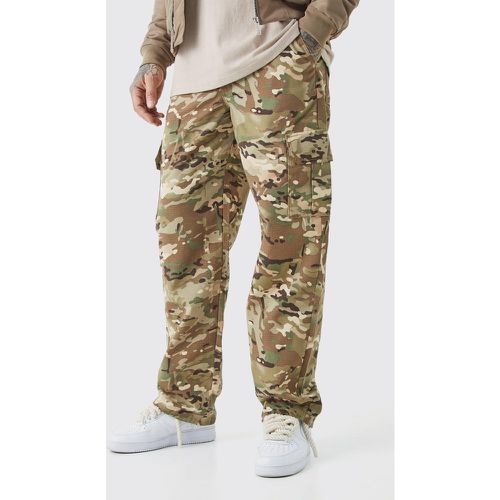 Tall - Pantalon cargo large à imprimé camouflage - 30 - Boohooman - Modalova