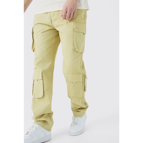 Tall - Pantalon cargo large en twill à taille fixe - 30 - Boohooman - Modalova