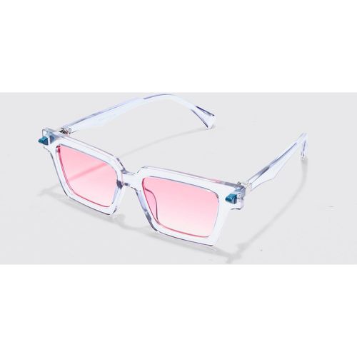 Lunettes de soleil transparentes en plastique - ONE SIZE - Boohooman - Modalova