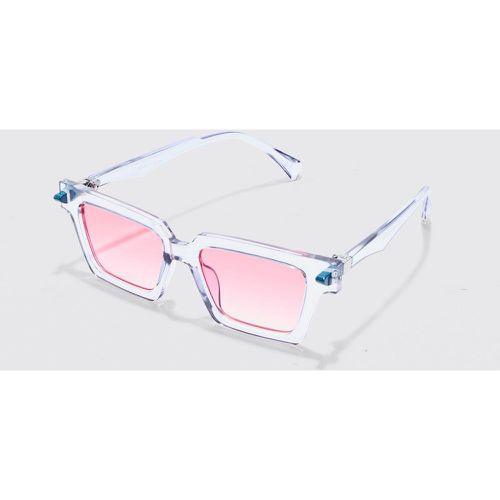 Plastic Clear Lens Sunglasses - Boohooman - Modalova