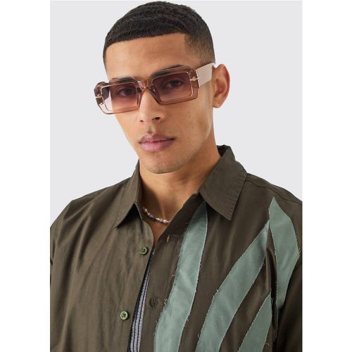 Lunettes de soleil carrées en plastique - ONE SIZE - Boohooman - Modalova