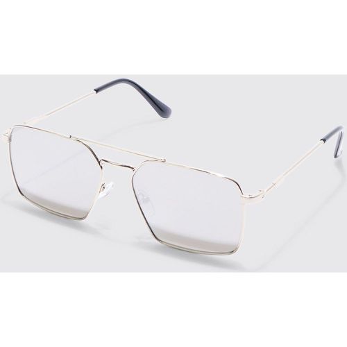 Lunettes de soleil aviateur carrées - ONE SIZE - Boohooman - Modalova