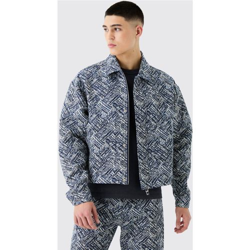 Veste oversize en tissu à motif tapisserie - S - Boohooman - Modalova