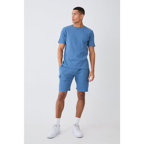 Ensemble cintré avec t-shirt et short cargo - L - Boohooman - Modalova