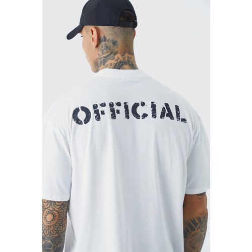 Tall - T-shirt oversize imprimé - Official - Boohooman - Modalova