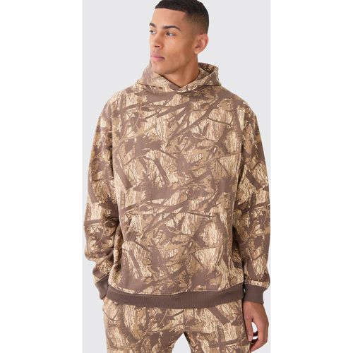 Sweat à capuche oversize à imprimé camouflage - M - Boohooman - Modalova