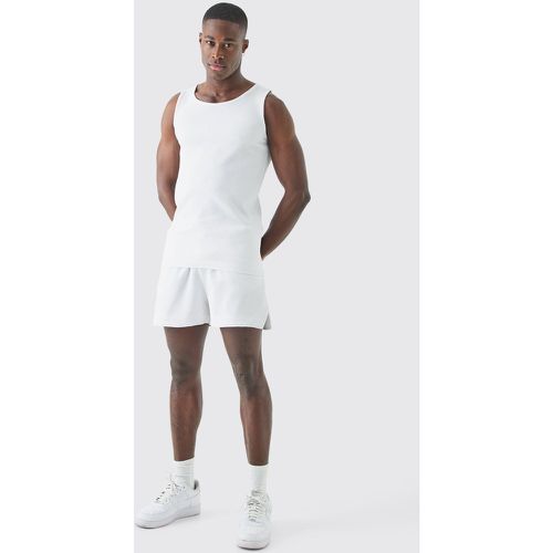 Débardeur moulant et short de running - L - Boohooman - Modalova