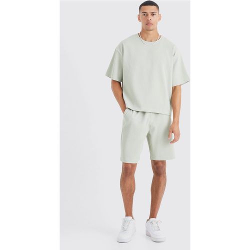 Ensemble oversize avec chemise plissée et short - M - Boohooman - Modalova