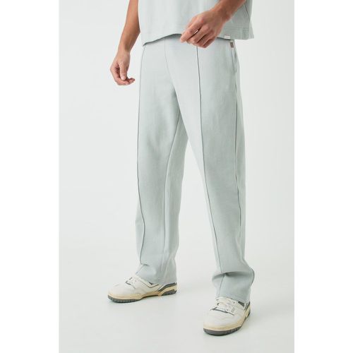 Relaxed Interlock Pintiuck Jogger - L - Boohooman - Modalova