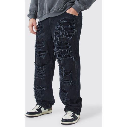 Grande taille - Jean large déchiré - 42 - Boohooman - Modalova