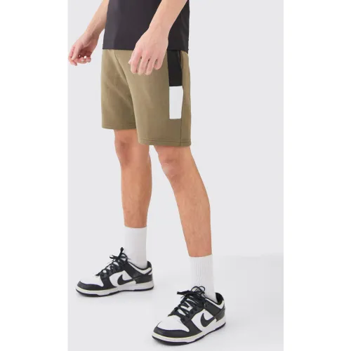 Short slim color block - MAN - M - Boohooman - Modalova