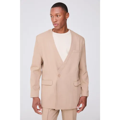 Blazer croisé droit - 34 - Boohooman - Modalova