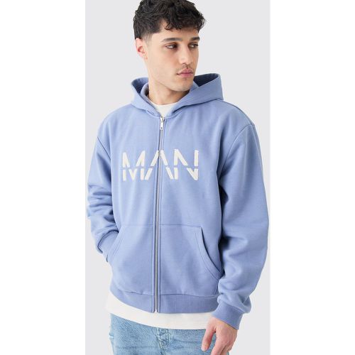 Sweat à capuche oversize zippé en polaire - MAN - L - Boohooman - Modalova