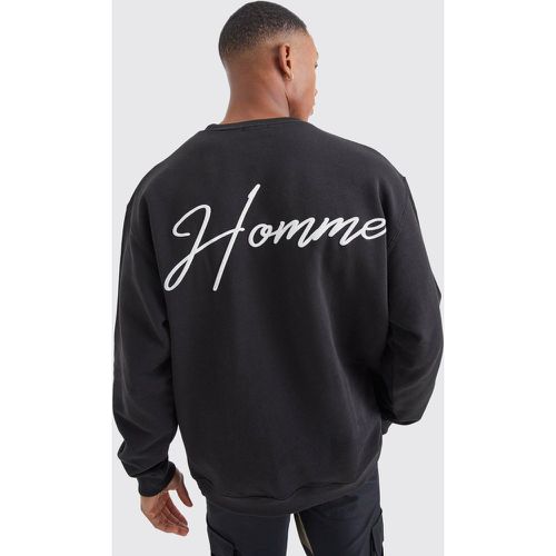 Sweat oversize imprimé - Official homme - S - Boohooman - Modalova