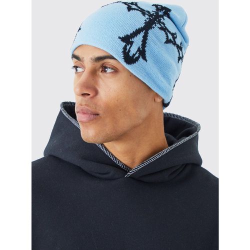 Bonnet gothique à imprimé croix - ONE SIZE - Boohooman - Modalova