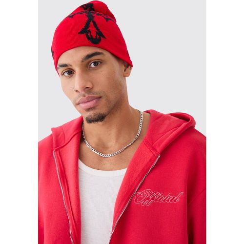 Bonnet gothique à imprimé croix - ONE SIZE - Boohooman - Modalova