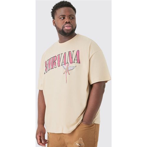 Grande taille - T-shirt oversize à imprimé Nirvana - XXXL - Boohooman - Modalova