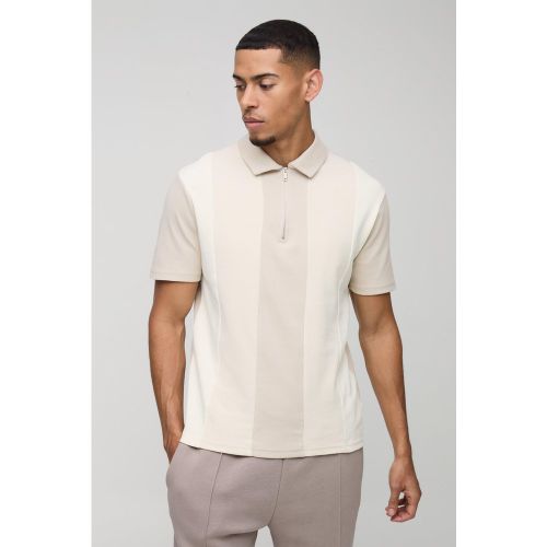Polo cintré à empiècement contrastant - L - Boohooman - Modalova