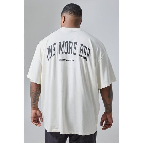 Plus Man Active Gym Oversized Rep T-shirt - - XXXL - Boohooman - Modalova