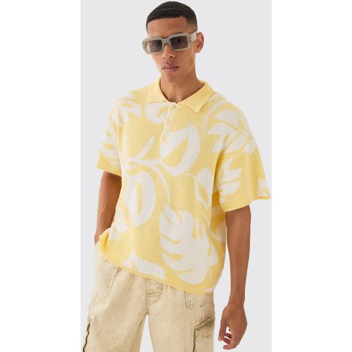 Polo oversize fleuri - L - Boohooman - Modalova