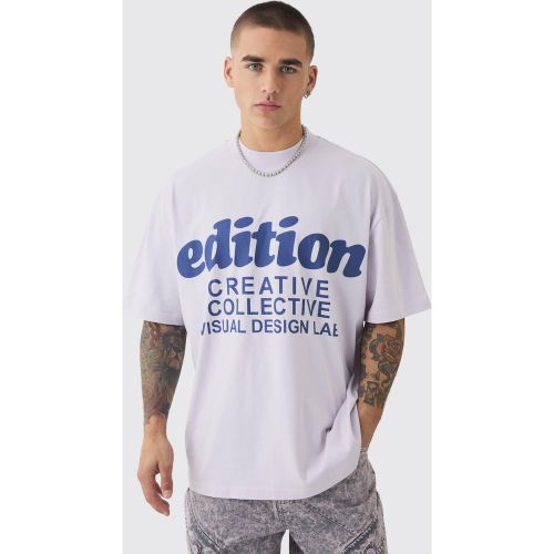 T-shirt oversize imprimé à col montant - S - Boohooman - Modalova