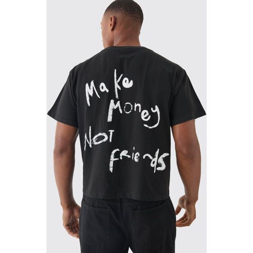 Make Money Not Friends Slogan Baby Tee - Boohooman - Modalova